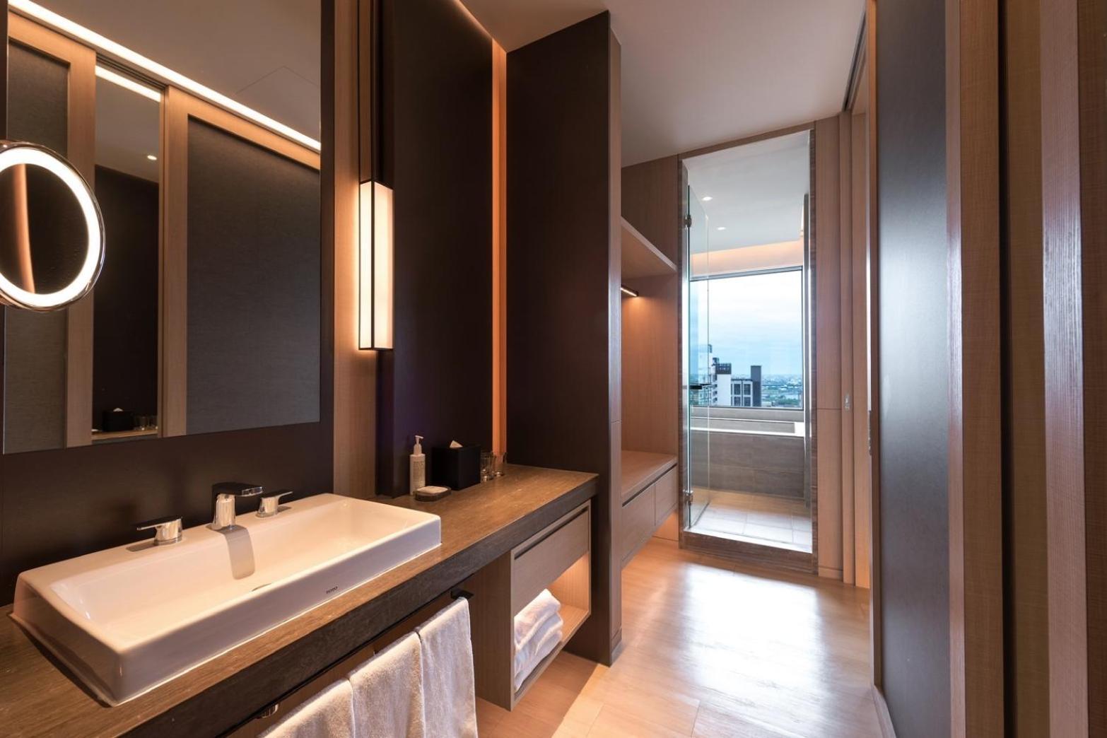 Mu Jiaoxi Hotel Kültér fotó Bathroom