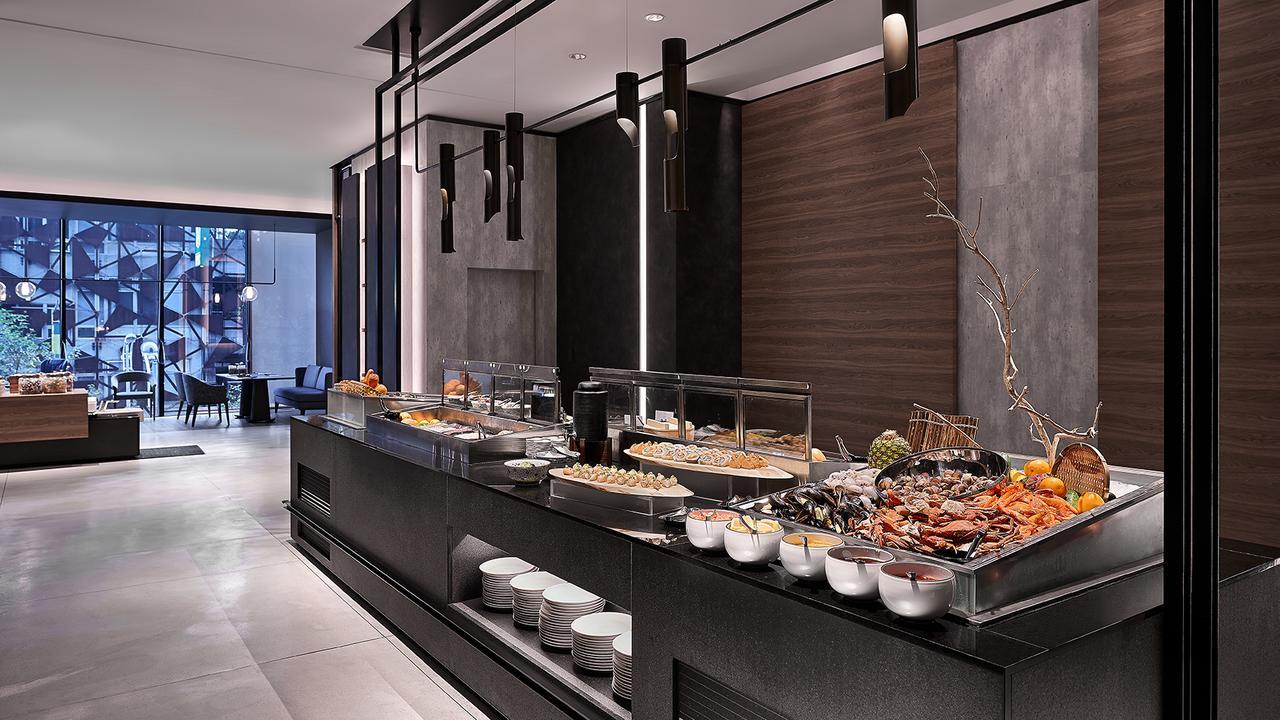 Mu Jiaoxi Hotel Kültér fotó The buffet at the hotel